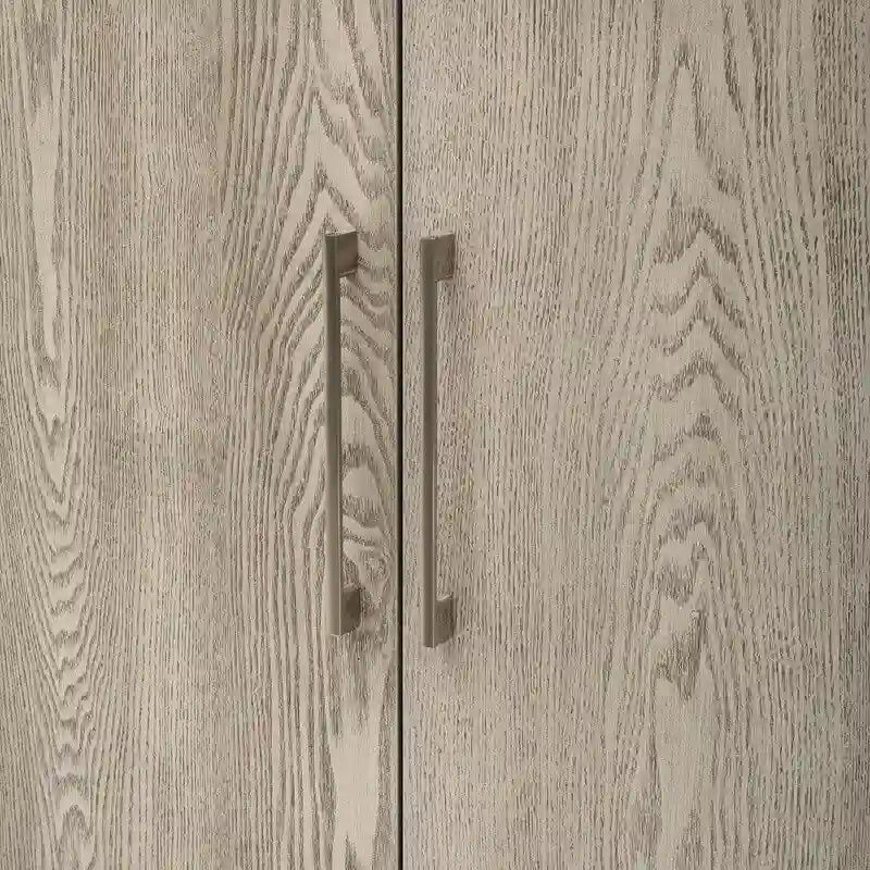 Vintage Wooden Sideboard with 4 Metal Handles