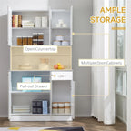 71 Modern Freestanding Kitchen Buffet Hutch With Server and Storage