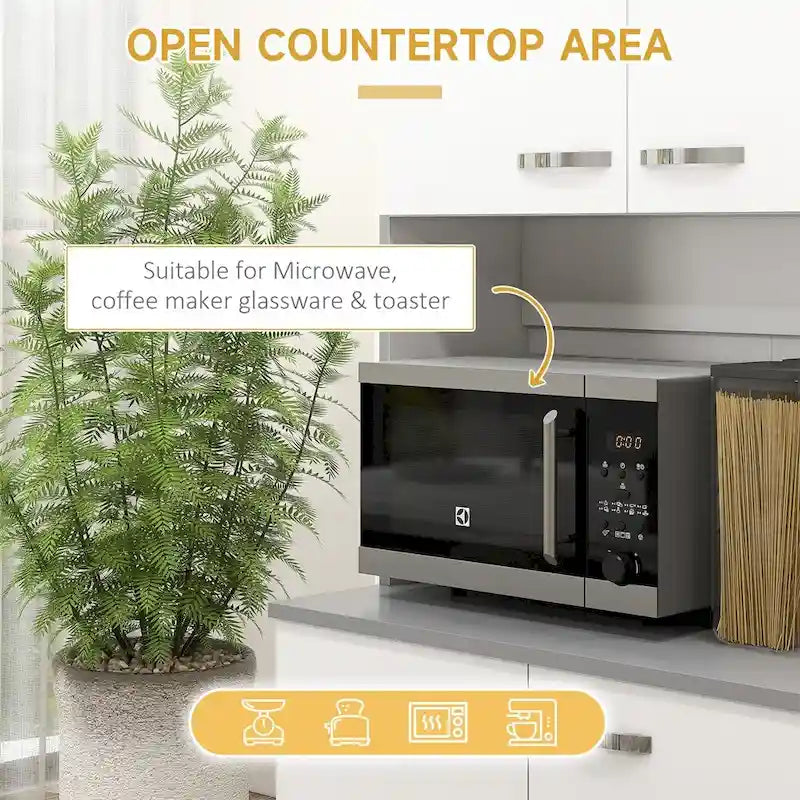 71 Modern Freestanding Kitchen Buffet Hutch With Server and Storage