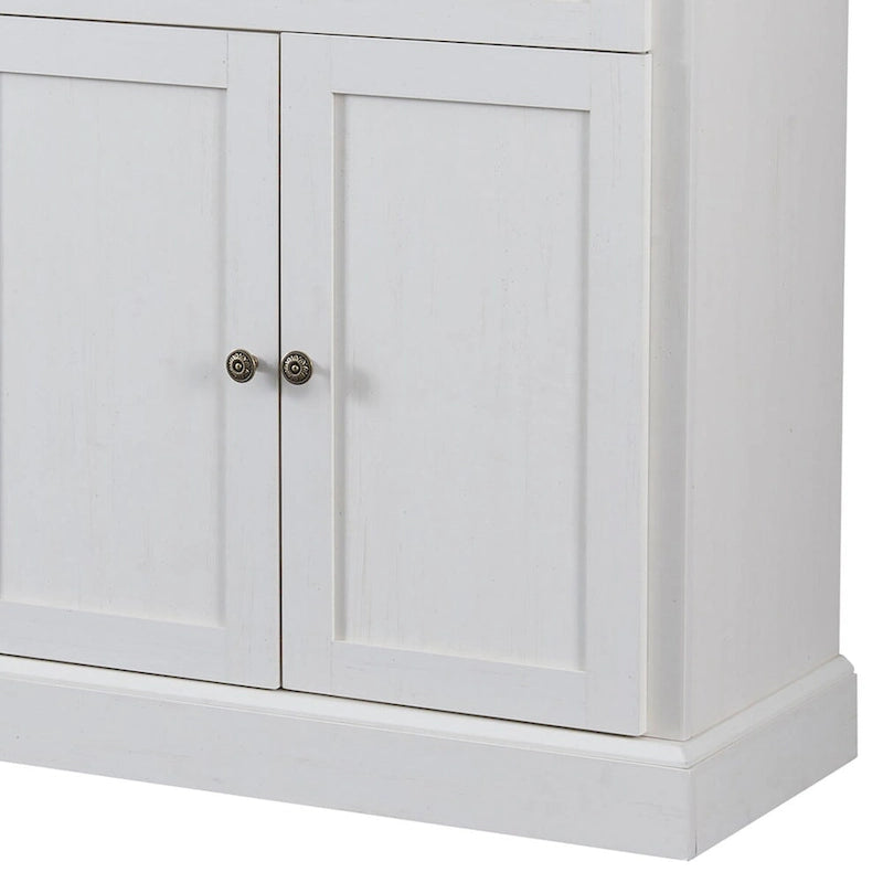 Contemporary Minimalist Wooden Sideboard with 2 Drawers and 2 Cabinets