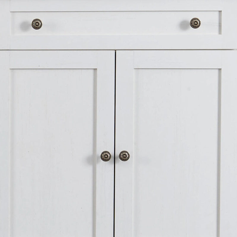 Contemporary Minimalist Wooden Sideboard with 2 Drawers and 2 Cabinets