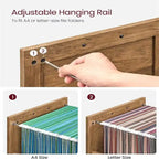 File Cabinet Filing Cabinet with 2 Drawers - 15.7D x 17.7W x 27H