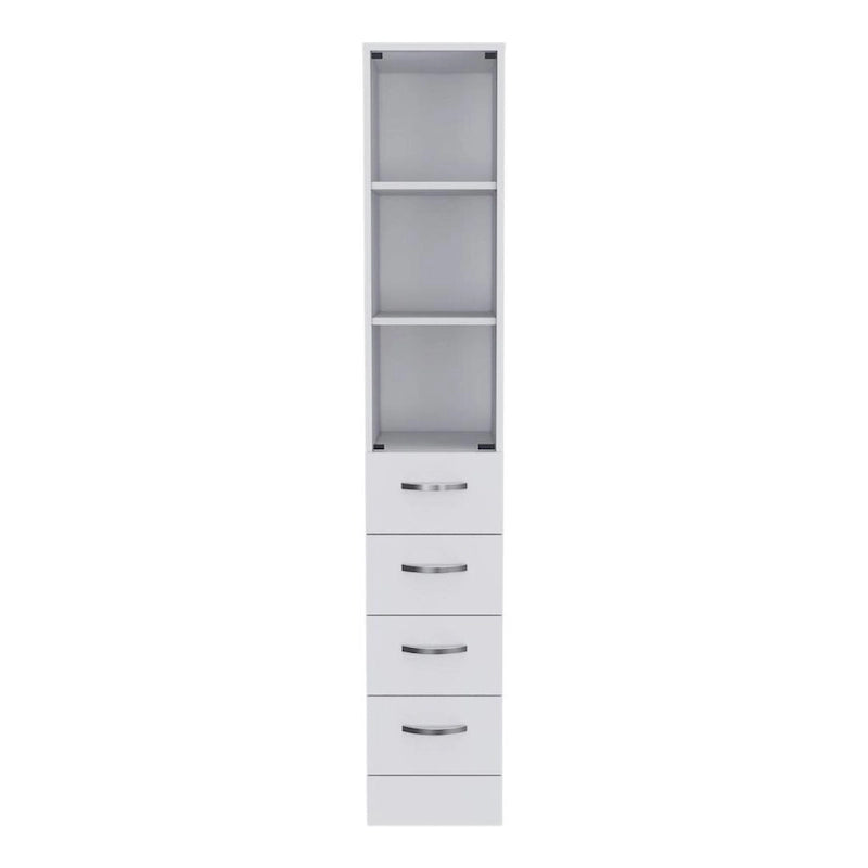 Linen Cabinet Artic, Three Shelves, Single Door, White Finish,High quality and durable