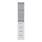 Linen Cabinet Artic, Three Shelves, Single Door, White Finish,High quality and durable