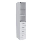 Linen Cabinet Artic, Three Shelves, Single Door, White Finish,High quality and durable