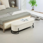 Storage Ottoman,Bedroom End Bench,Upholstered Fabric Storage Ottoman with Safety Hinge,Entryway Padded Footstool