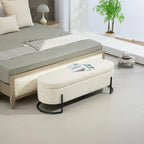 Storage Ottoman,Bedroom End Bench,Upholstered Fabric Storage Ottoman with Safety Hinge,Entryway Padded Footstool