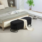 Storage Ottoman,Bedroom End Bench,Upholstered Fabric Storage Ottoman with Safety Hinge,Entryway Padded Footstool