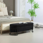 Storage Ottoman,Bedroom End Bench,Upholstered Fabric Storage Ottoman with Safety Hinge,Entryway Padded Footstool
