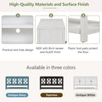 Elegant Retro Console Table,Storage Cabinet,Sideboard with Mirrored Doors, Spacious Shelves, and Durable Acacia Wood Legs