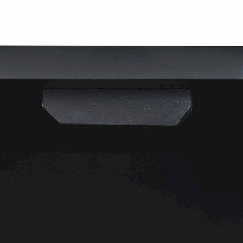 Modern 4-Door Sideboard with Convex Pattern Doors and Silver Handles