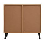 Wood Sideboard Buffet Cabinet with 3 Drawers & Adjustable Shelf & Door