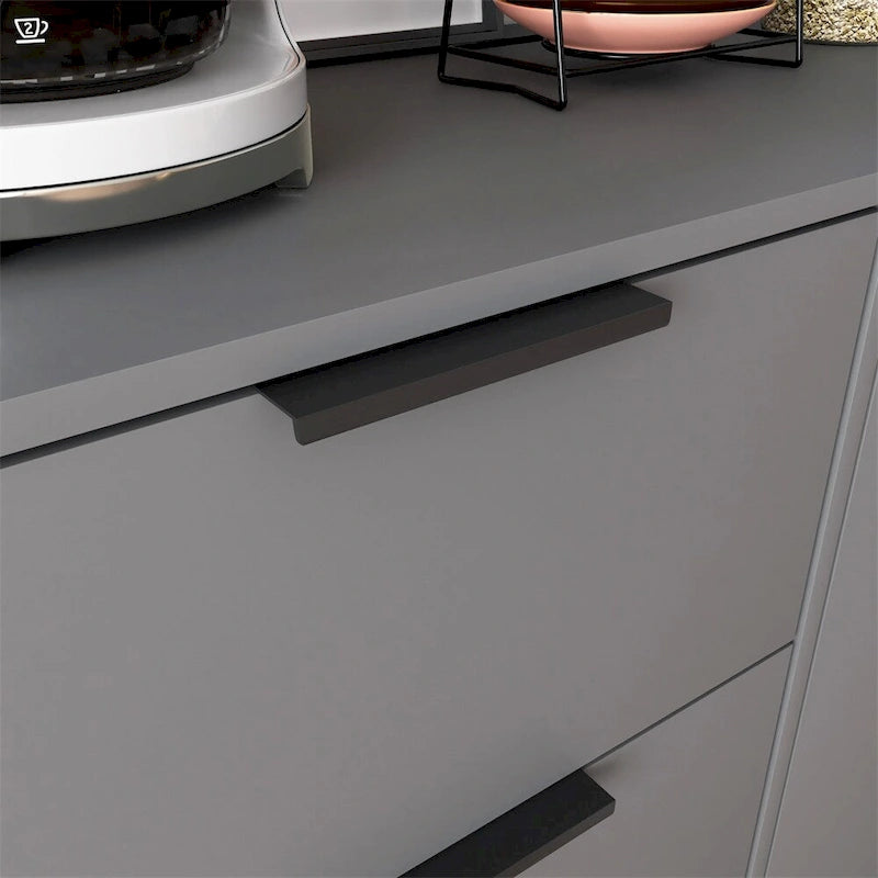 Wood Sideboard Buffet Cabinet with 3 Drawers & Adjustable Shelf & Door